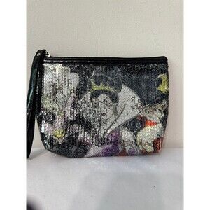 DISNEY VILLIANS SEQUENCED ZIPPERED CLUTCH/MAKEUP BAG